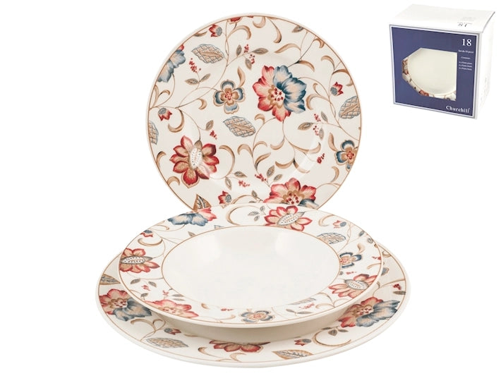 Servizio tavola 18 pezzi jacobean in erthenware decorato