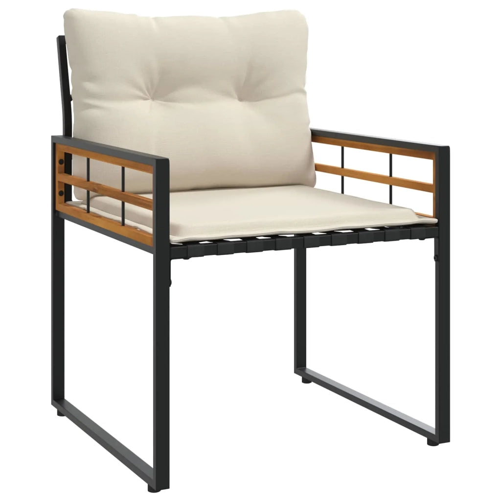 Set di Mobili da Esterno con cuscino 3 pcs Crema