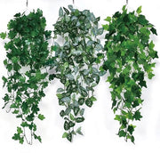 Pendente di finto vegetale 3 pezzi, 100 cm, vegetale finto, decorazione verde, finto vegetale, finte piante per interni, piante artificiali per balcone, soggiorno, camera da letto