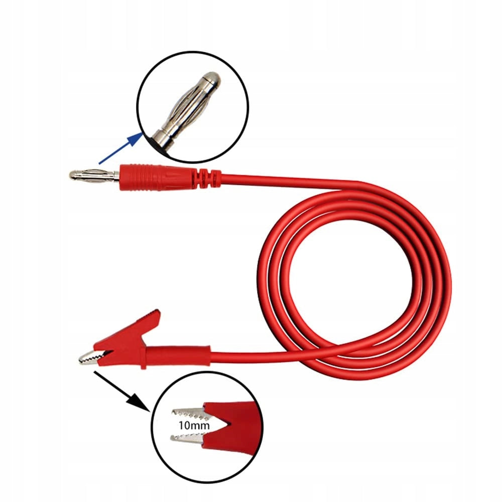 Cavi di Misurazione per Multimetro – Coccodrilli 1500V 15A 100cm | Isolamento PVC, Rame Puro