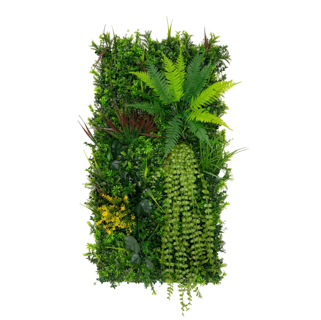Piastrelle da Parete con Piante Artificiali 0,5m x 1m Pannello Erba Alina per Giardino e Arredo Casa