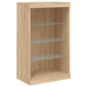 Buffet credenza cassettiera armadio mobile contenitore organizer per cucina soggiorno salotto con luci LED Sonoma 60,5 x 37 x 100 cm marrone 02_0029964