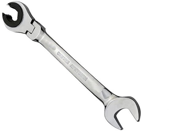 Chiave a dente a ratti 19 mm - estremità a doppio apice - acciaio a crudo chromio-vanadio - finitura alta lucidità - chiave a slancio - tecnologia di trasmissione a 72 denti