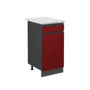 Vicco Mobiletto base per cucina Rosso 40 cm PL Marmo