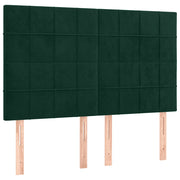 Testiera | Testata Verde Scuro 144x5x118/128 cm Velluto