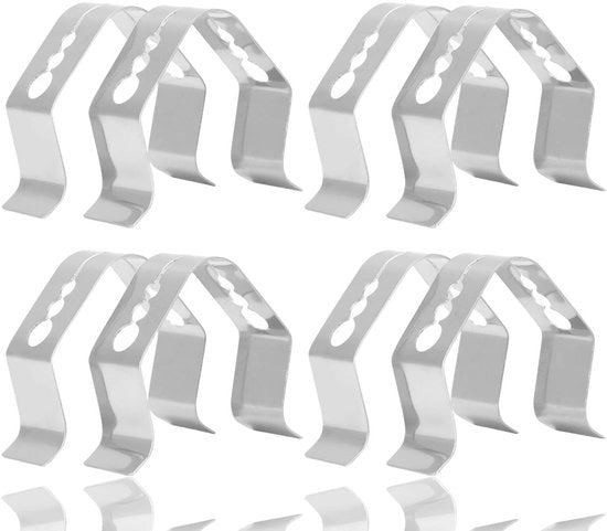 Termometro Clip Universale - 8 Pezzi - Supporto Termometro Grill - Beiglietto BBQ/Forno - Facile da Montare - 3 Fori Progetto - Termometro Grill