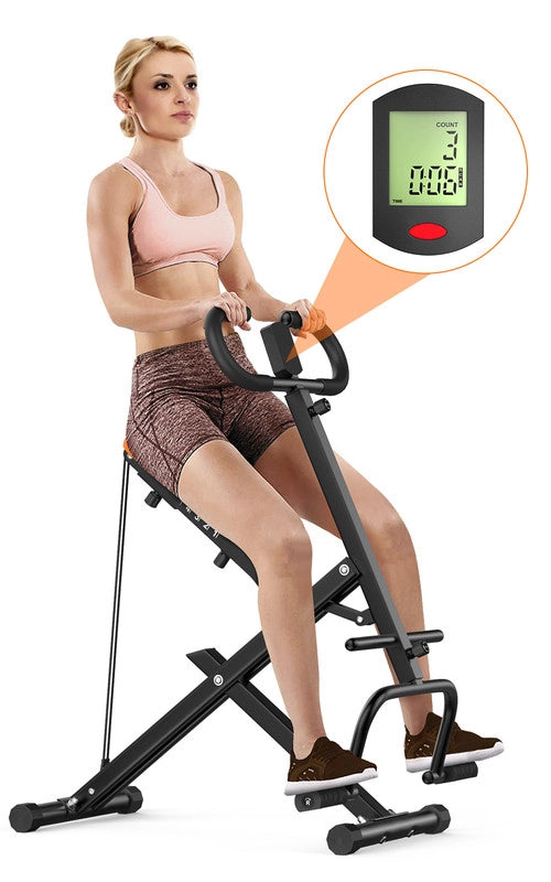 Squat Machine ,  ausilio per squat per fianchi e gambe, facile installazione, pieghevole, con impugnature ergonomiche, con display LCD