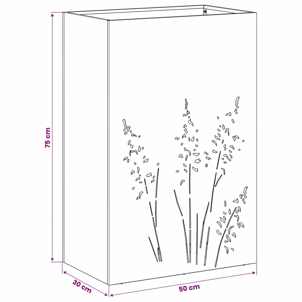 Vaso da giardino Bianco 50 x 30 x 75 cm 8005780