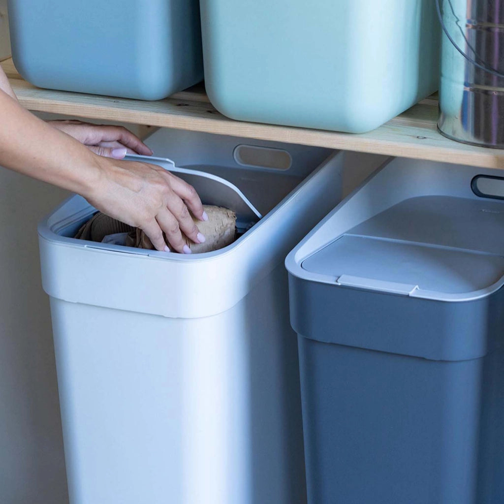 PATTUMIERA CURVER READY VERDE / GRIGIO LT. 10 CON FERMA BUSTA