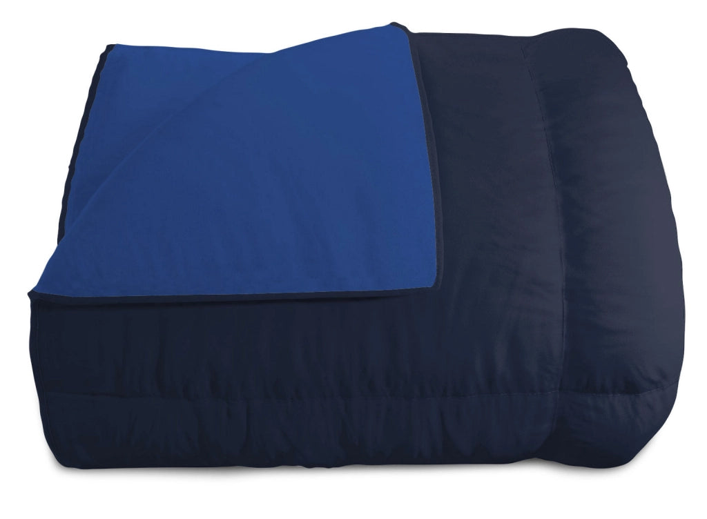 Trapunta Invernale Matrimoniale Doubleface 300gr Blu Scuro/Blu Royal