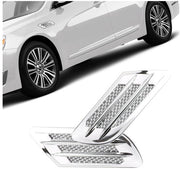 Decalcomanie auto 2 pezzi - Sticker auto - Decorazione ventilata - Design serpenti - Nero/Argento - Colla adesiva di alta qualità