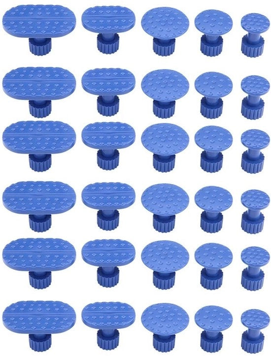 Kit di riparazione per fori di pressione 30 pezzi - Lame di trazione - Viti a goccia - Strisce di trazione - Pezzi di sostegno - Inclusi accessori - Kit per fori di pressione