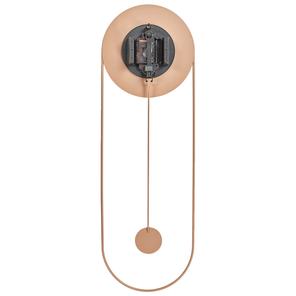 Orologio da parete in acciaio rosa 20 x 62 cm Design moderno minimalista decorativo a pendolo senza numeri Arredamento per il soggiorno
