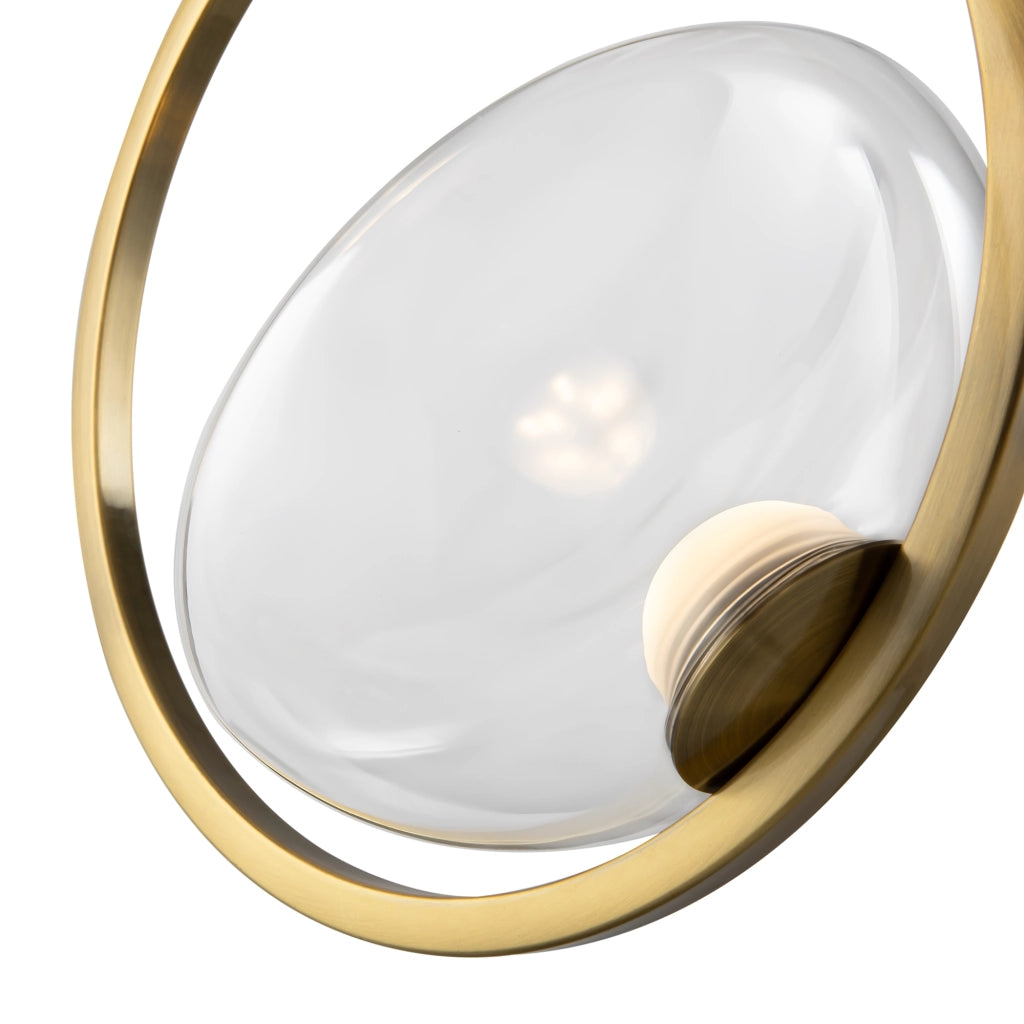 Lampada a sospensione LED Maytoni Lunare ottone vetro