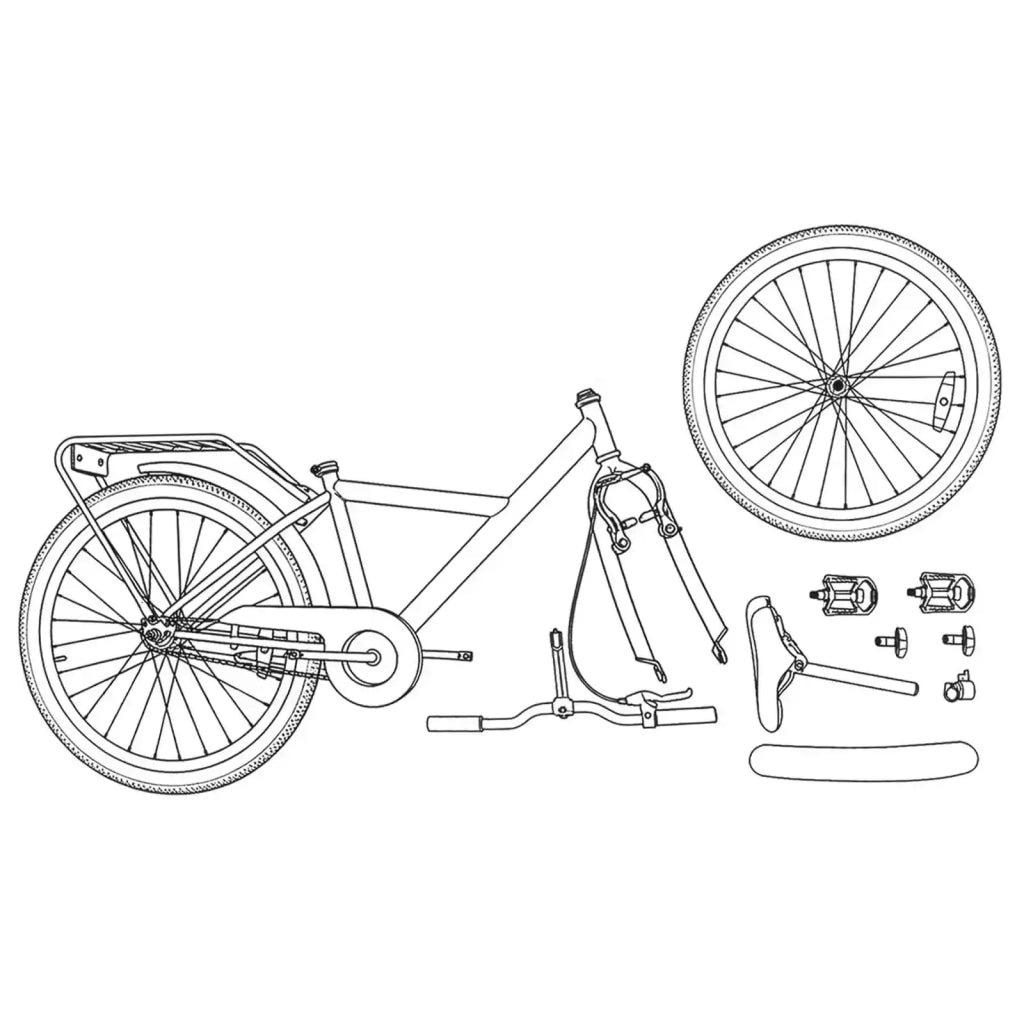 Bicicletta per Bambini 24 Pollici per 8-12 anni Bianco 42009500