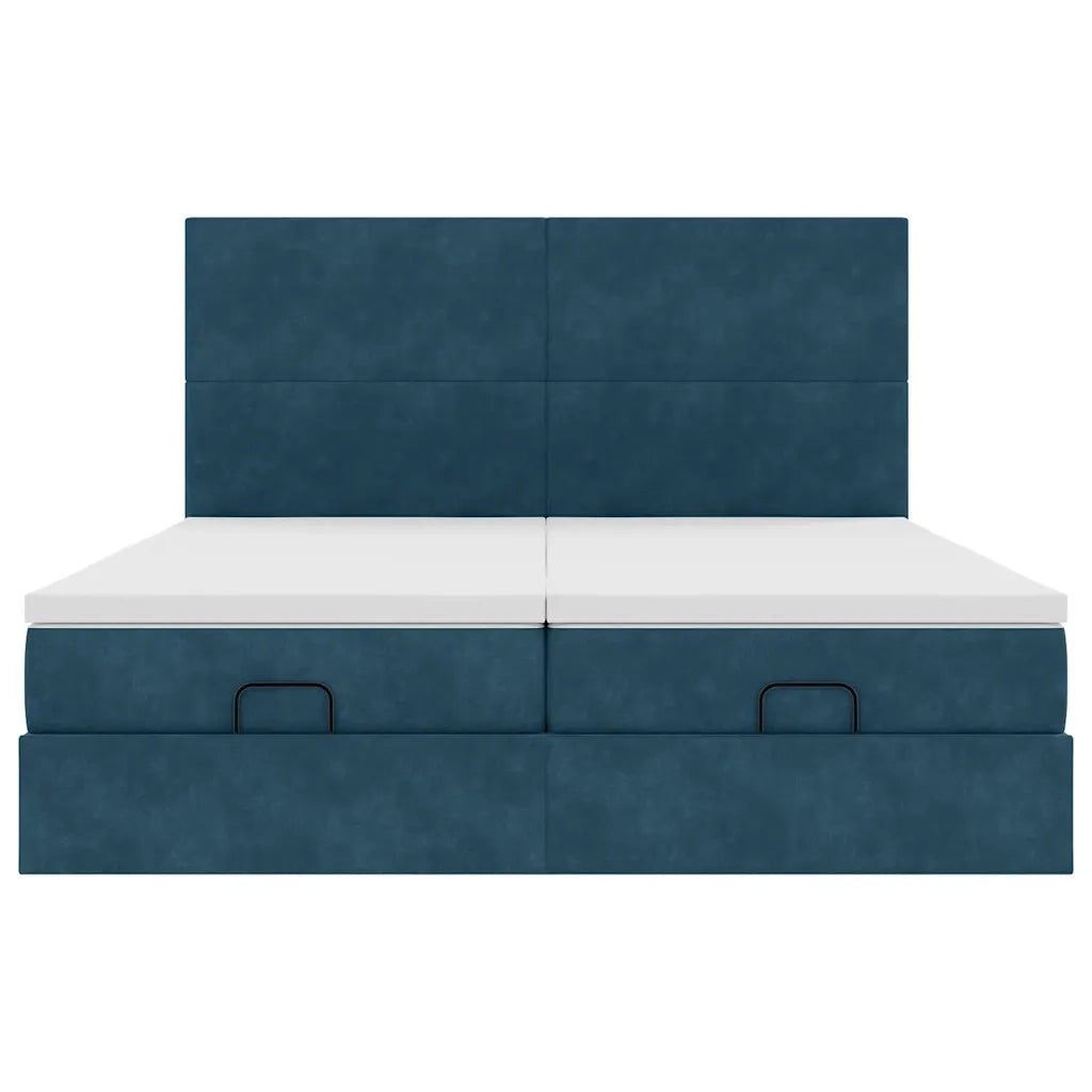 Struttura Letto Pouf con Materassi 180x200 cm Velluto 3314607