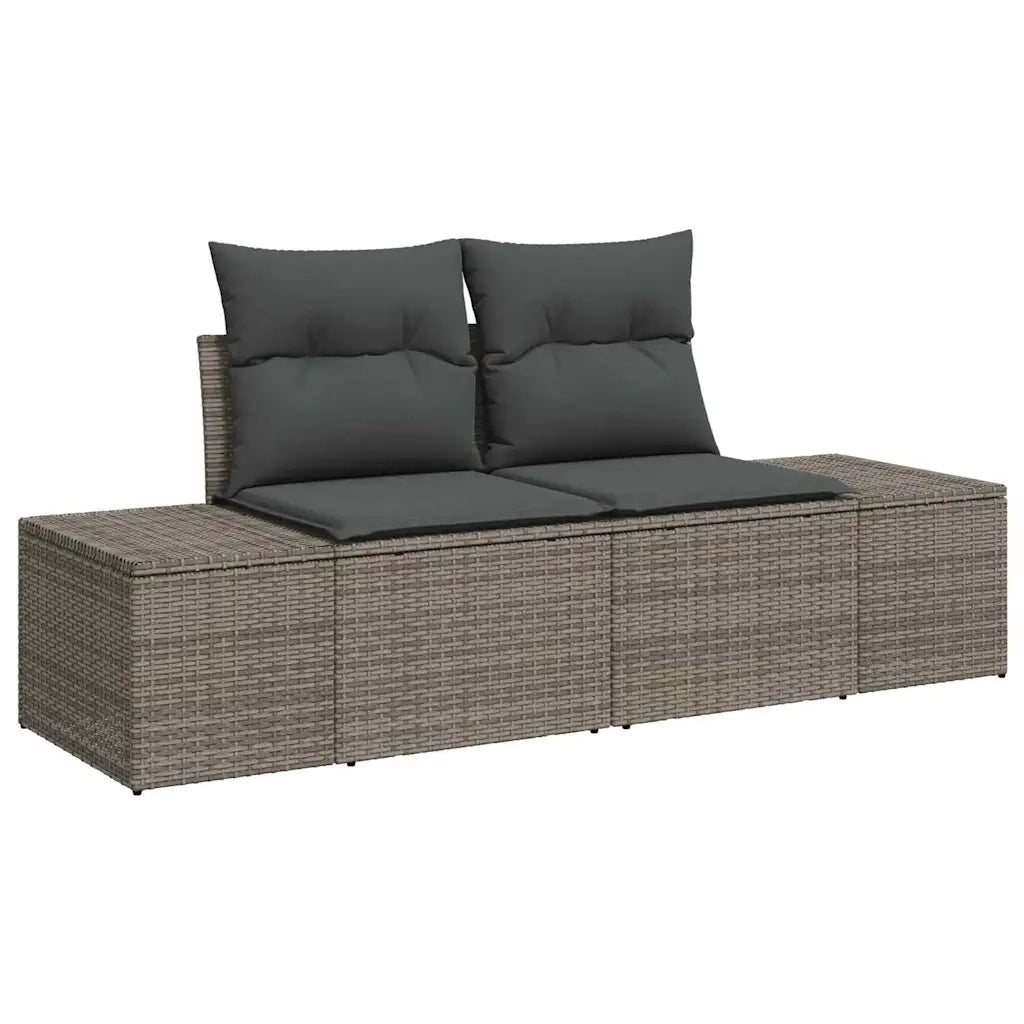 Set Divano da Giardino con cuscino 6 pcs Grigio polyrattan 3347029