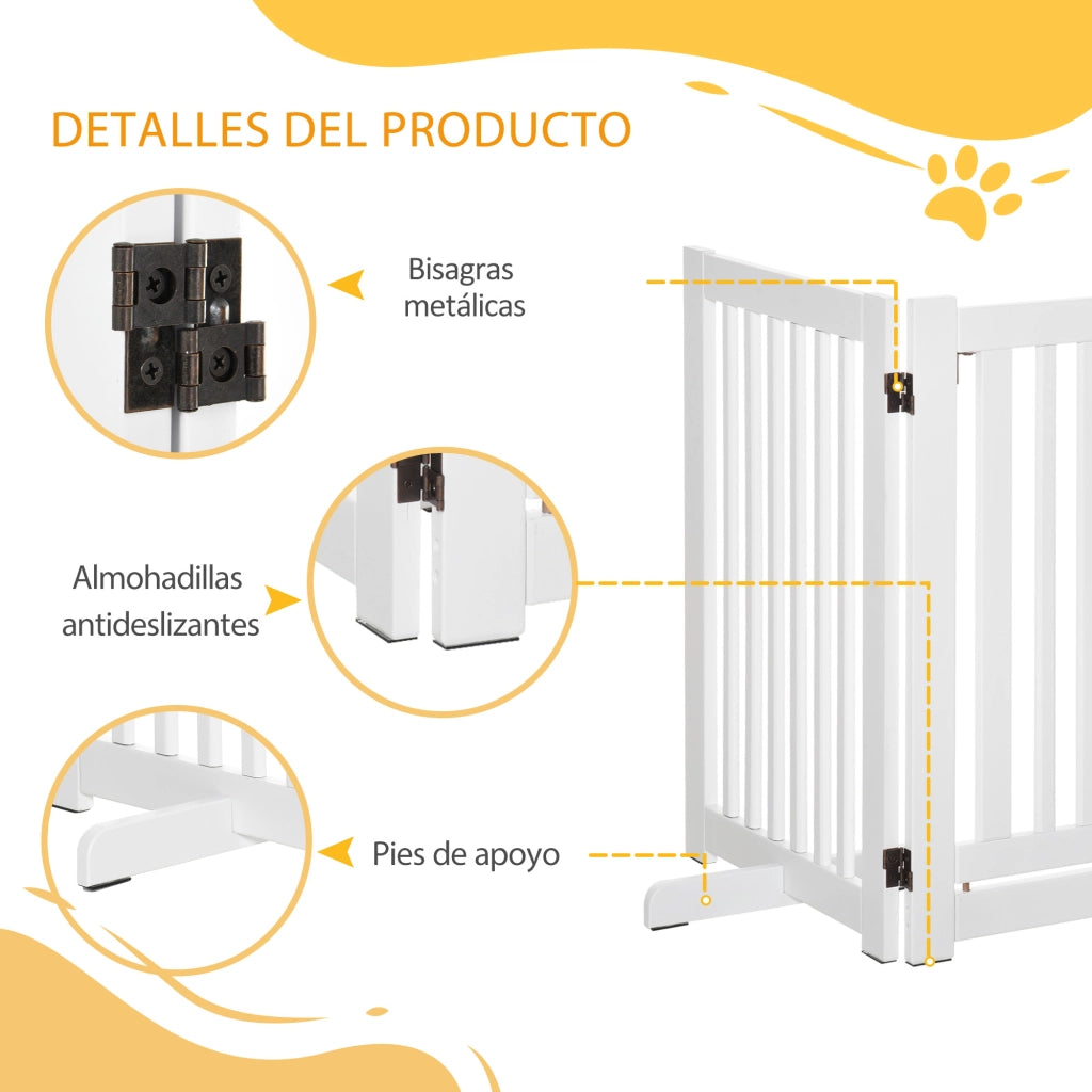 Cancello per animali da compagnia ¨C Minimal ¨C Bianco 155x35.5x76 cm