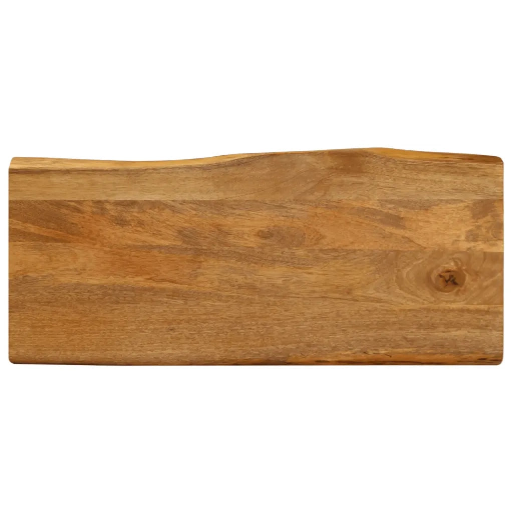 Piano Tavolo 90x40x2,5 cm Bordi Vivi in Legno Massello di Mango 370755