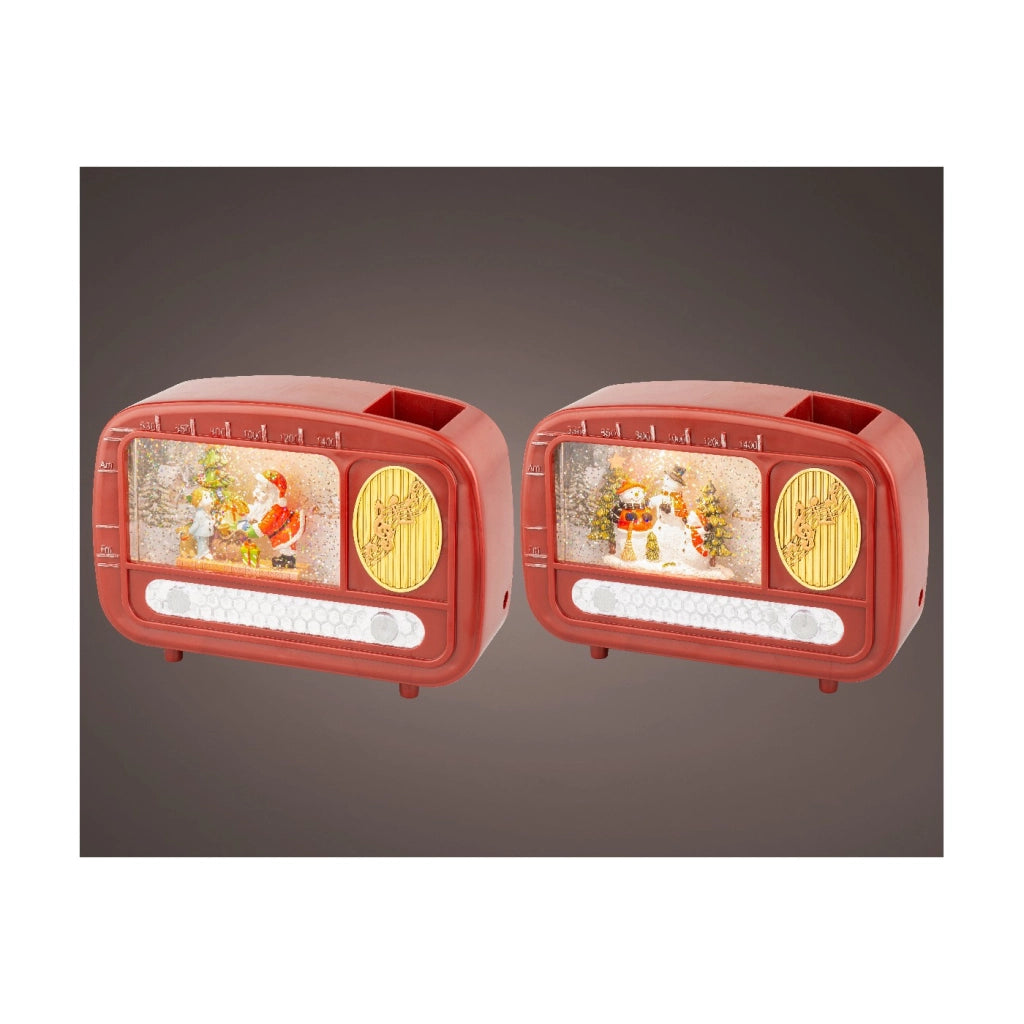Dec. Radio natalizia rossa e LED