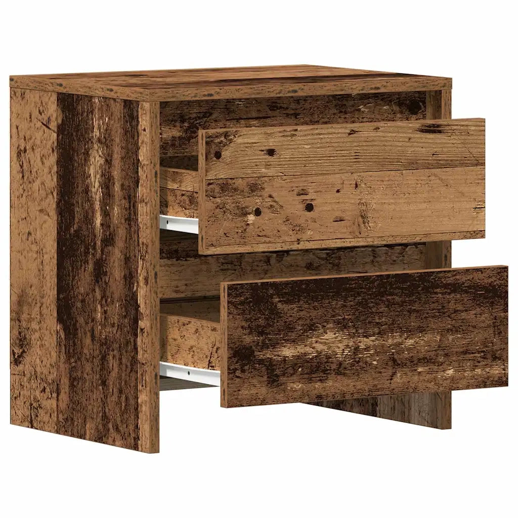 Set di 2 Comodini | Armadio da Notte | Mobiletto da notte Legno vecchio 45 x 34 x 44,5 cm