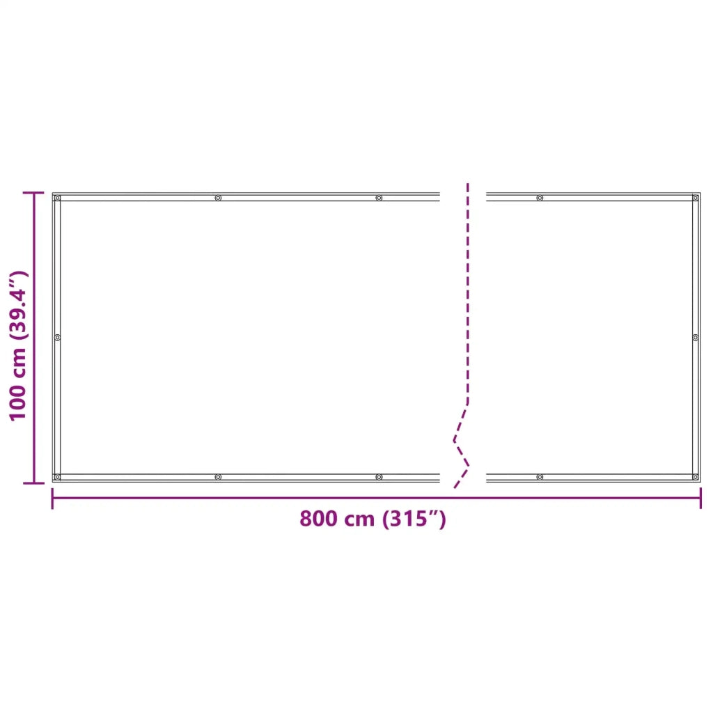 Schermo da balcone-Pannello per balcone Arancione 100 x 800 cm Tessuto Oxford