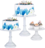 Set di supporti per torta in metallo da 3 pezzi