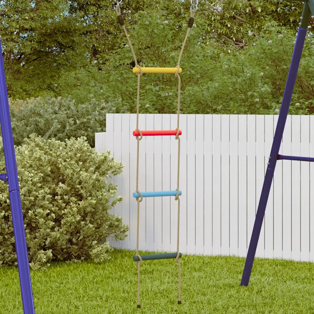 Scala di Corda per Bambini con 4 Pioli Multicolore CFW2048932