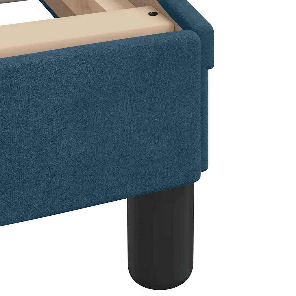 Letto con Materasso Hanko Blu 100x200 cm in Velluto