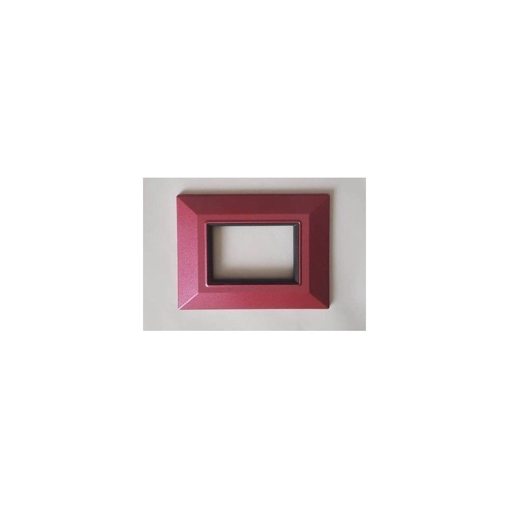Trade Shop - Placca Placchetta Placchette Compatibili Per Serie Axolute Bticino Colorate Sq - Rosa Metallizzato -3 Fori     -