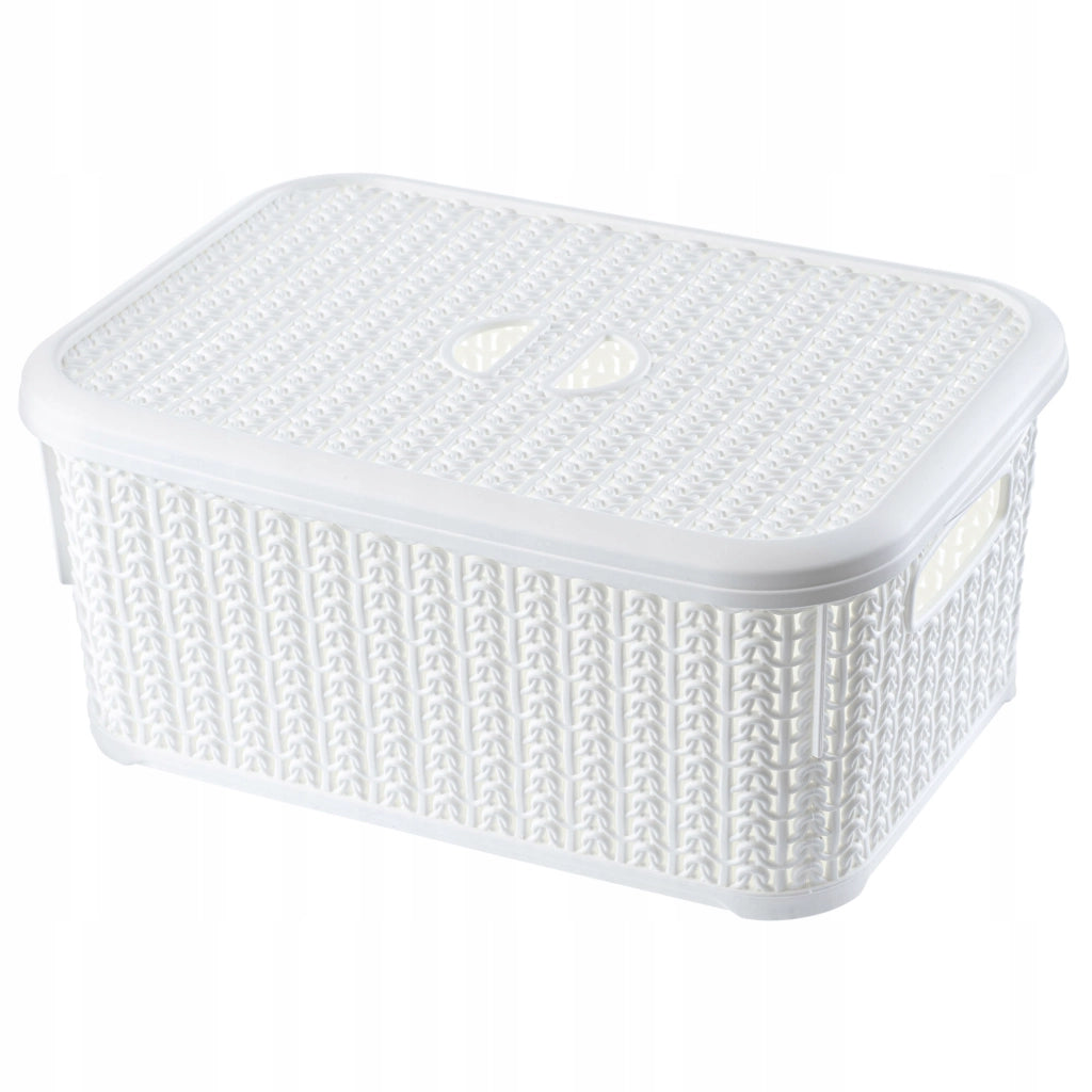 Set di 2 cestini organizer KADAX da 6 litri con coperchio.
