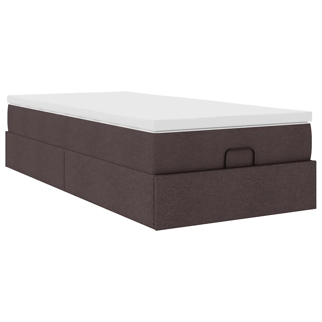 Struttura Letto Pouf con Materasso 100x200 cm in Tessuto 3311088