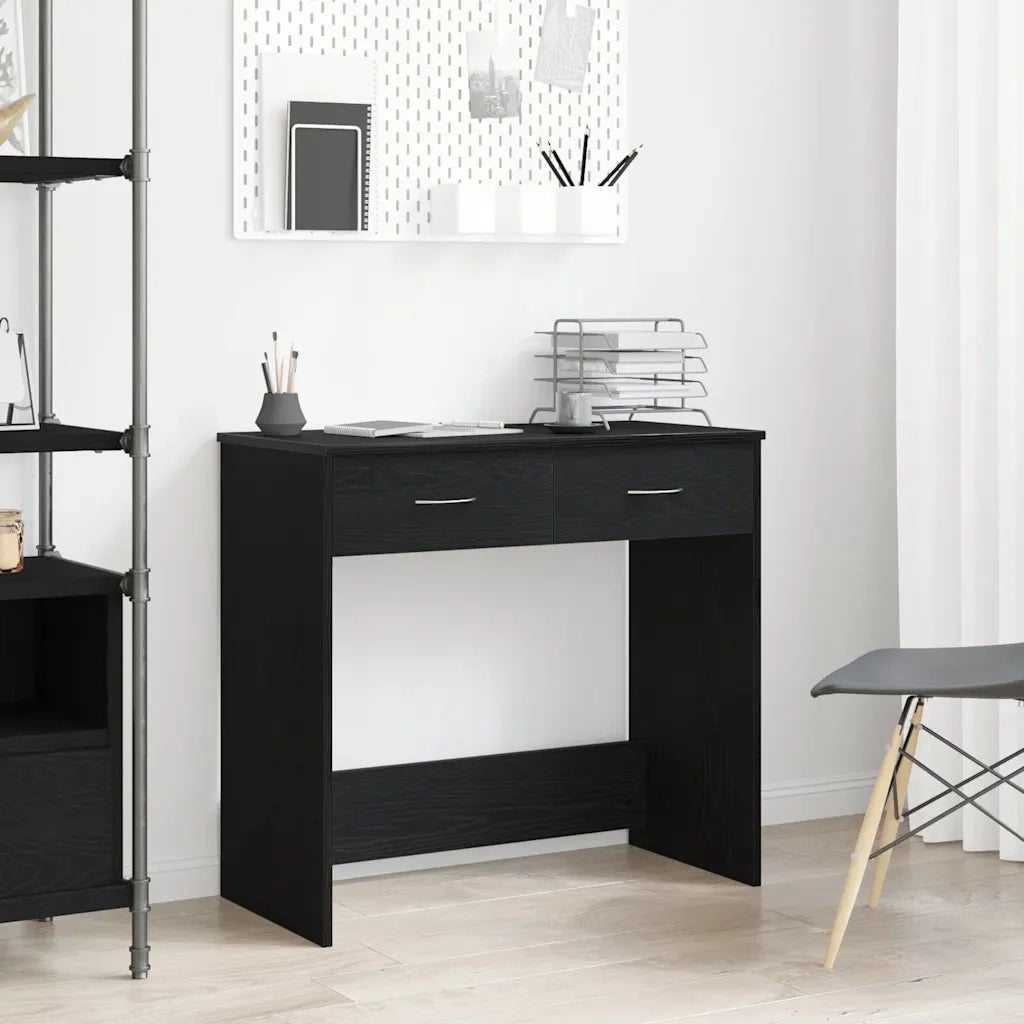 Scrivania Rovere Nero 80 x 40 x 75 cm Legno multistrato 862480