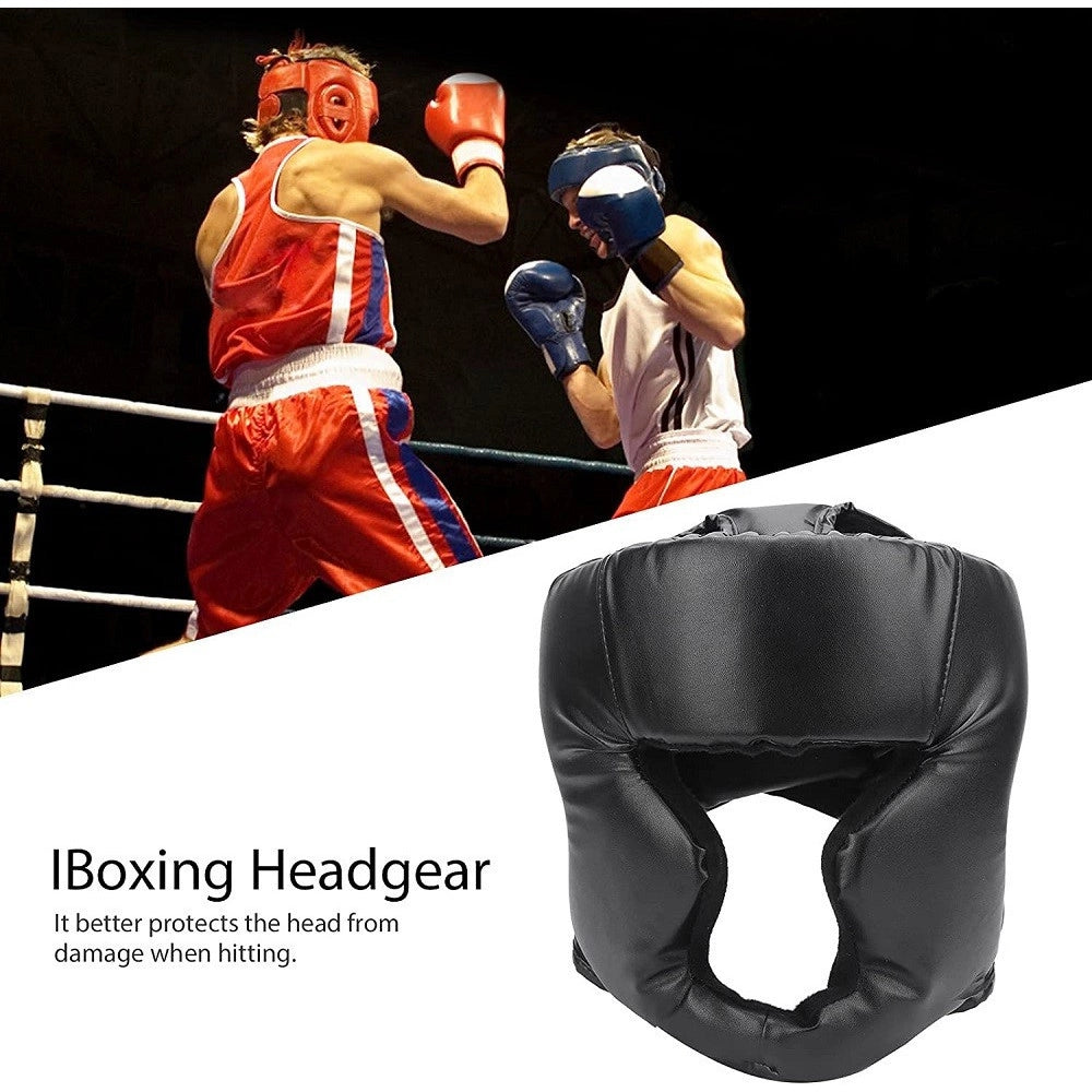 Trade Shop - Copricapo Addensato Da Boxe Durevole Pratico Per Allenamento Protezione Testa -