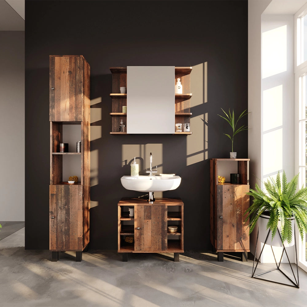 Vicco Mobiletto bagno Rovere rustico 30 x 95 cm