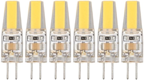 Lampade LED 6W 500LM Flikkervrij - Lampade LED G4 - Gel di Silicio - Illuminazione a 360 Gradi - 6 Pezzi - Consumo Energetico Ridotto - Lampadine a Incandescenza