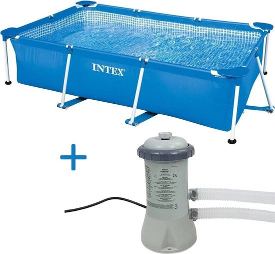 Piscina Metallica Intex 300x200x75 cm + Pomp Idrolitica 12V - 2271 L/ora