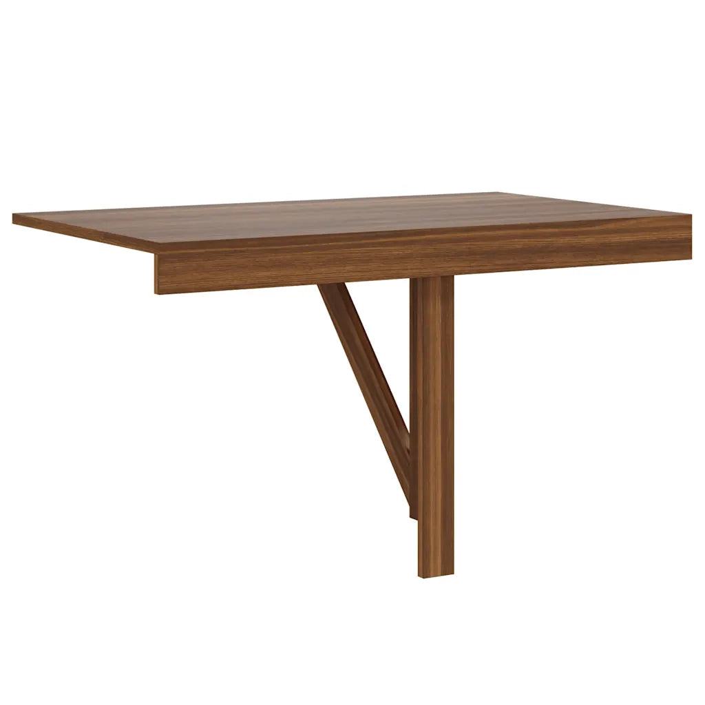 Tavolino-Tavolino da soggiorno-Tavolo Muro Pieghevole Rovere Marrone 100x60x56cm Multistrato