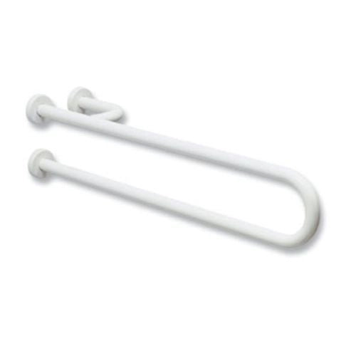 Barra di sostegno fissa per bagno disabili (con rinforzo) - Lunghezza: 65 cm (rinforzo a sinistra)