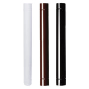 Tubo smaltato per stufe, diametro 100 mm, lunghezza 10 cm, colore marrone.