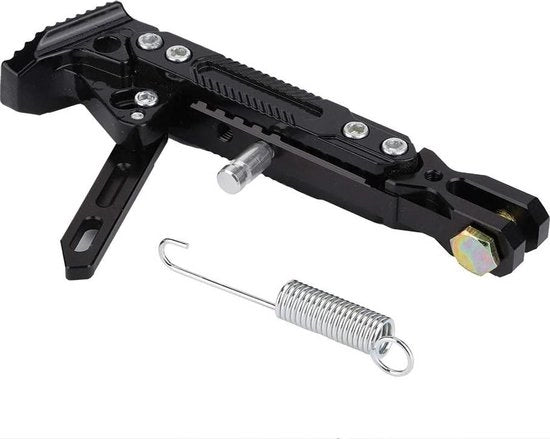 Sostegno di supporto laterale per motocicletta con piede tripode e regolazione CNC