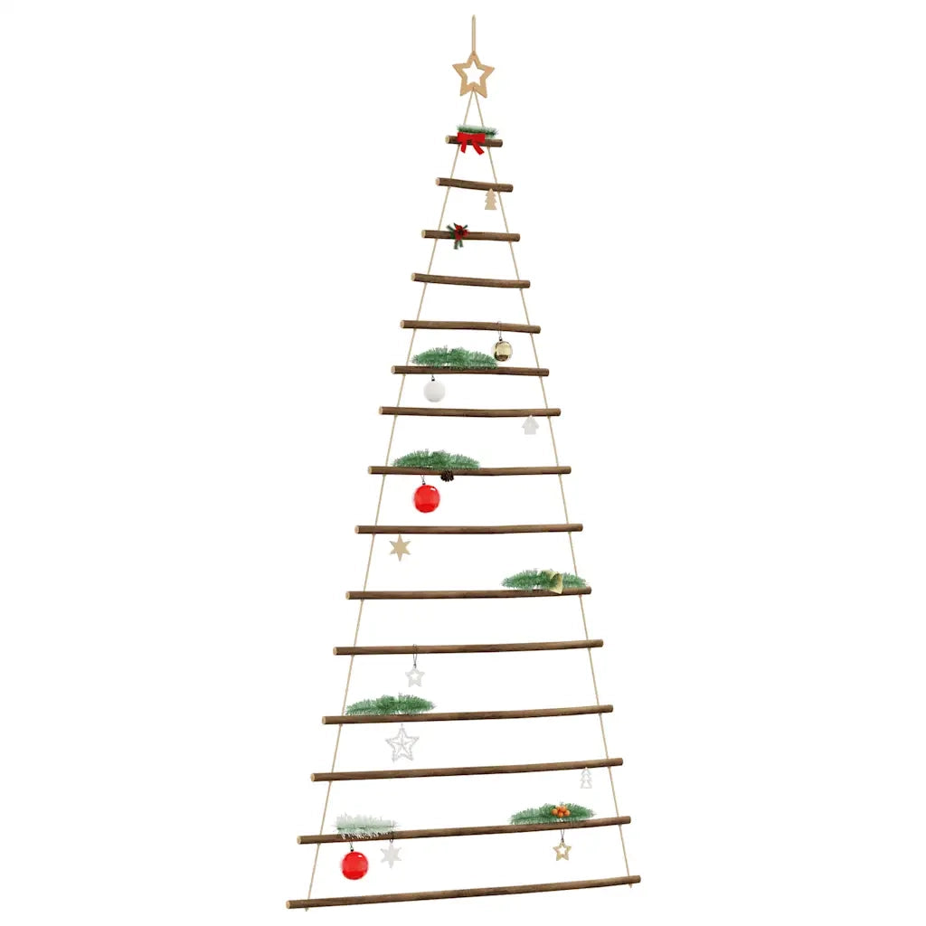 Albero di Natale | Decorazioni natalizie sospeso con stella superiore 100x210 cm Ramo naturale