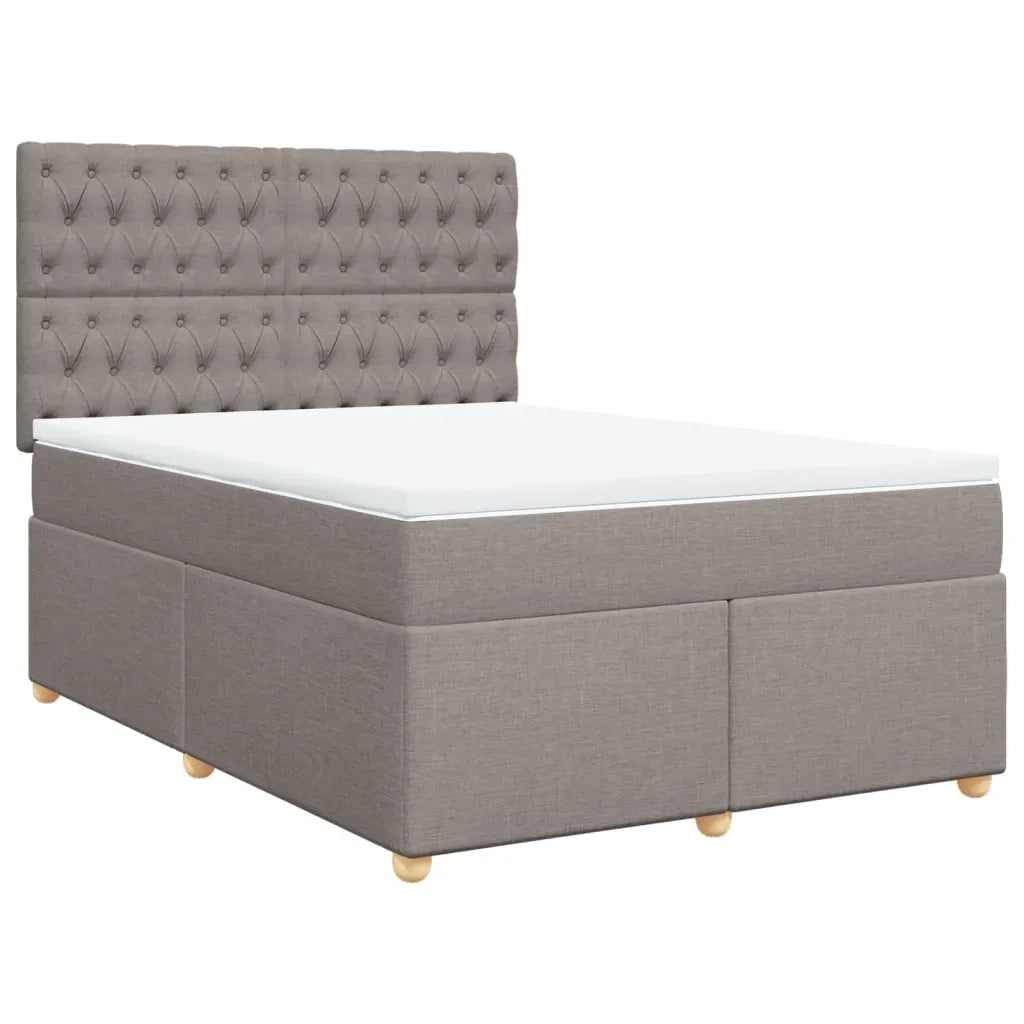 Giroletto a Molle con Materasso Tortora 140x190 cm in Tessuto 3293586