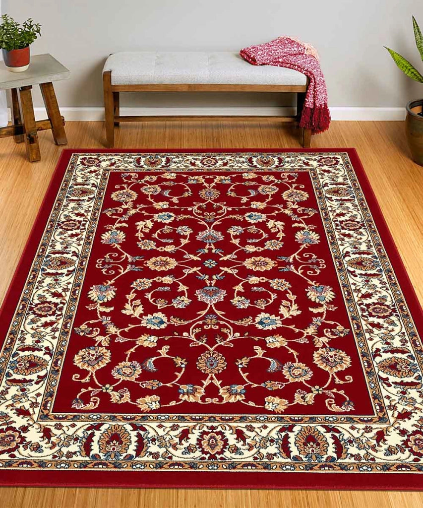 Tappeto ROYAL SHIRAZ 2079 ROSSO cm.140x210 arredo casa disegno moderno geometrico arredo casa