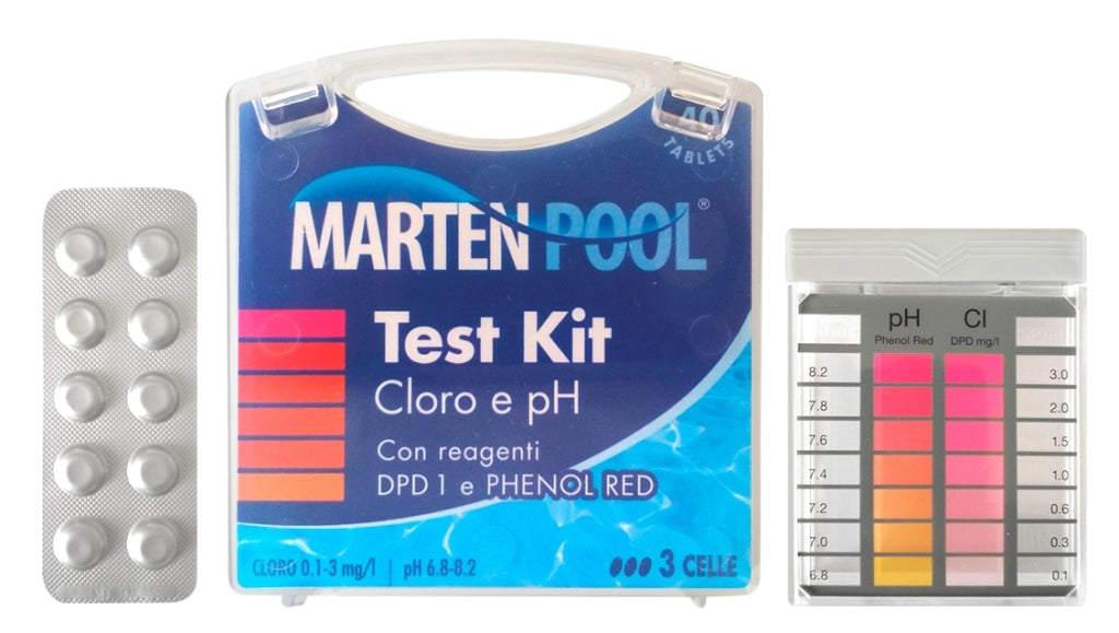 KIT TEST CLORO E PH con reagenti in pastiglie
