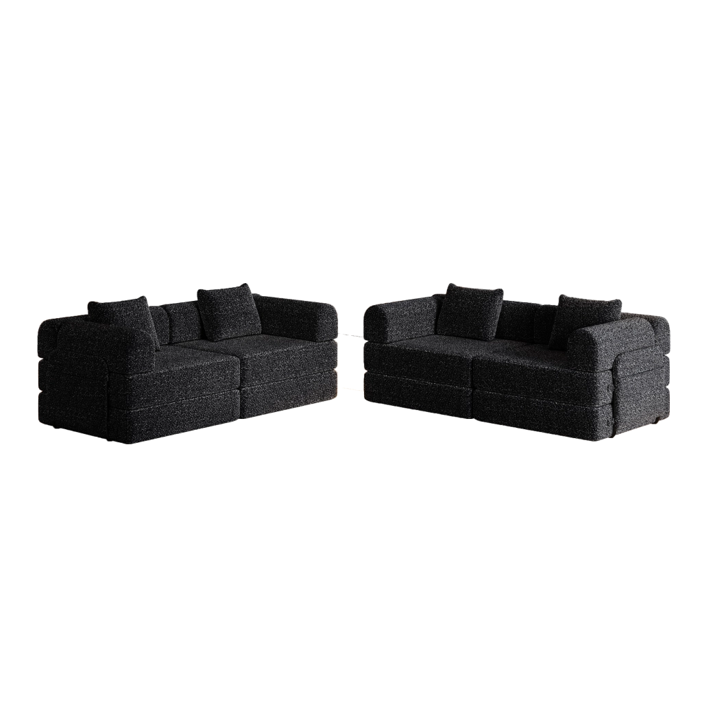 Divano Letto 2 in 1 con Contenitore Bracciolo ¨C Xylo ¨C Struttura Metallo Chenille