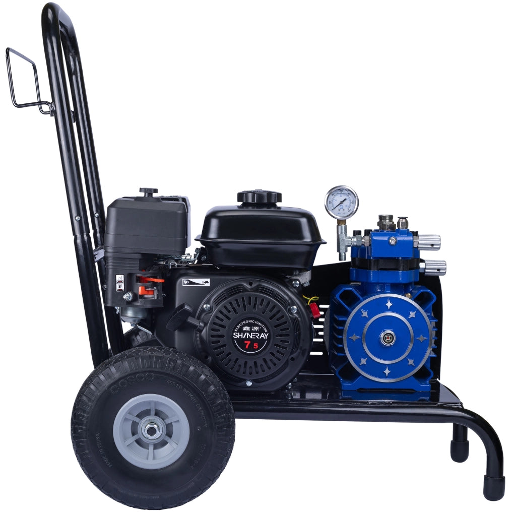 Pompa a Membrana Rosfix Blue Strong Hurricane 1690 BSH01 – 6.5HP 22MPA 18L/min | Acciaio Inox, Motore Benzina