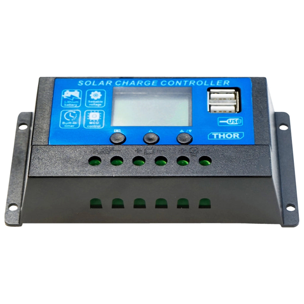 Regolatore di tensione per pannello solare 10A 12V/24V 2X porta USB