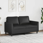 Divano a 2 Posti Nero 120 cm in Similpelle 359328