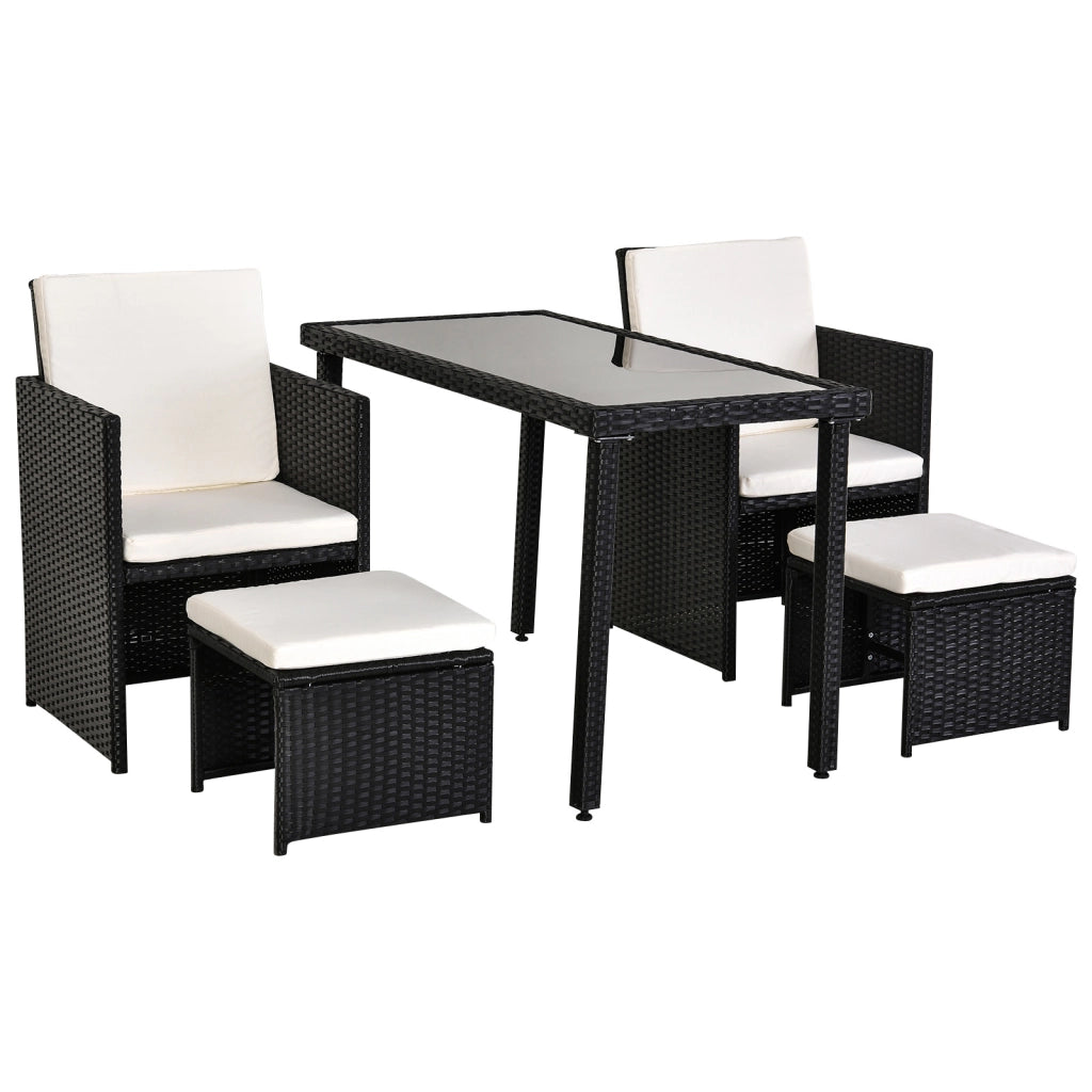 Set da giardino polyrattan 11 pezzi con cuscini ¨C zephmum ¨C nero